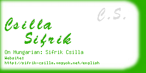 csilla sifrik business card